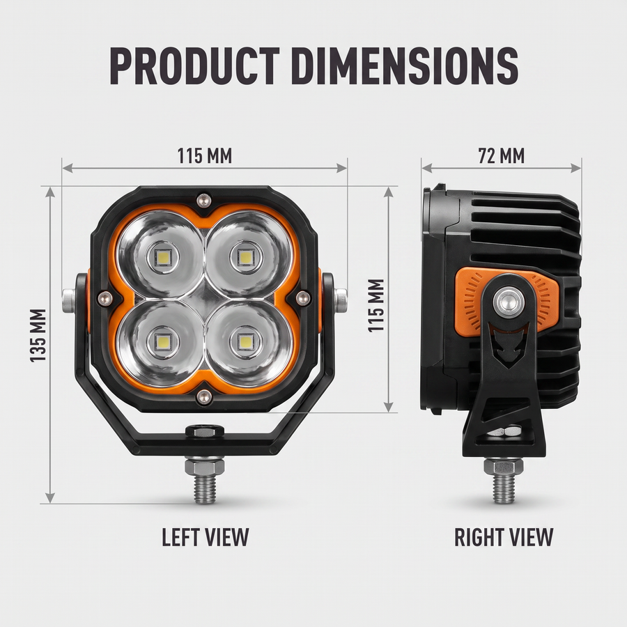 Lightfox 5" LED Pod Lights (LF-PL5-ORG-LED)