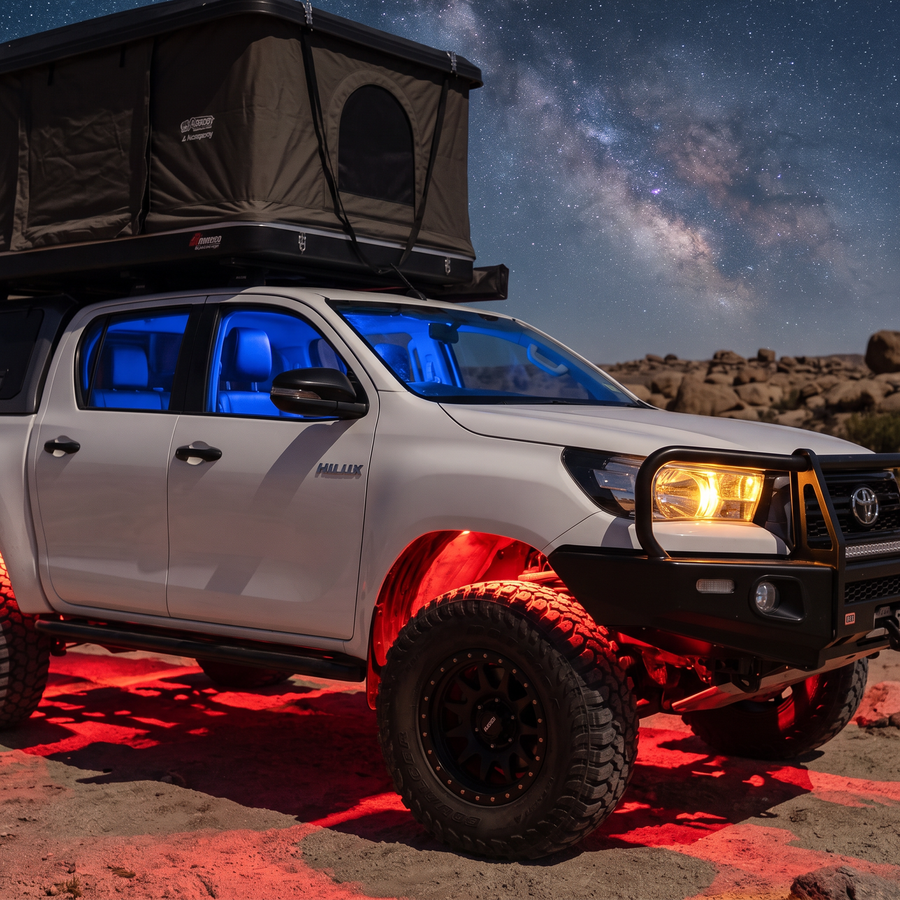 Lightfox RGBW LED Rock Lights - 4 Pack (LF-RL-RGBWx4-VOR)