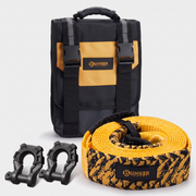 Bunker 20ft Recovery Straps + Pair 3/4 D Ring Shackles + Bag