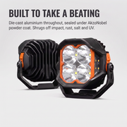 Lightfox 5 inch LED pod light - die-cast aluminium housing with AkzoNobel powder coating