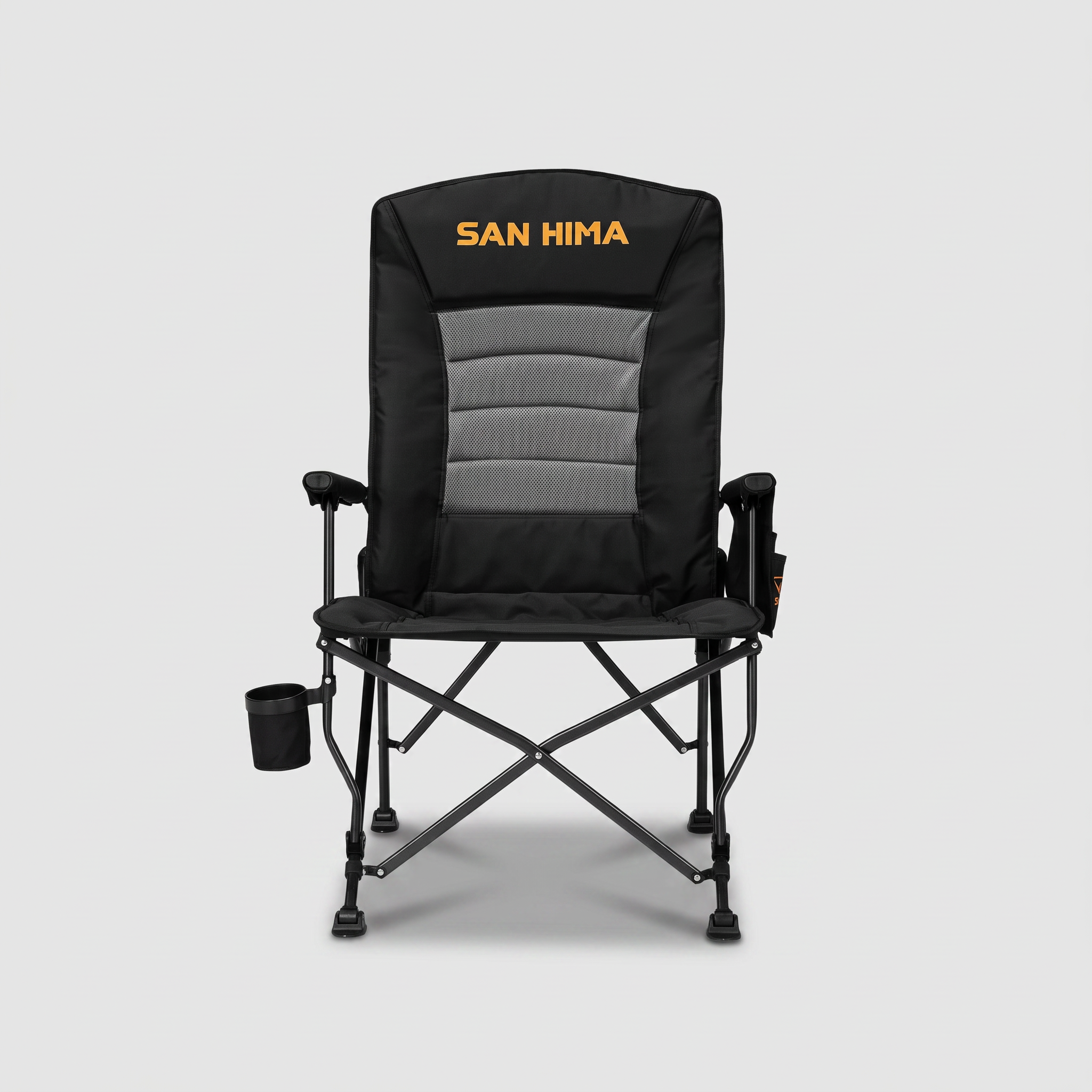 San Hima Folding Camping Chair Thick Padding Recliner product shot with drop shadow