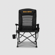 San Hima Folding Camping Chair Thick Padding Recliner product shot with drop shadow