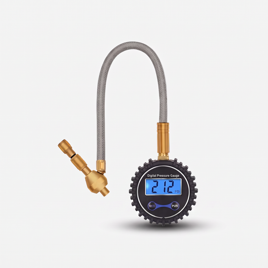 Deadtree Digital Tyre Deflator Gauge product shot with drop shadow