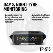 Wireless 4 Wheel External Tyre Pressure Sensors