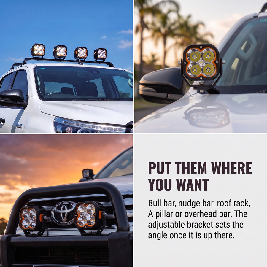 Lightfox 5" LED Pod Lights (LF-PL5-ORG-LED)