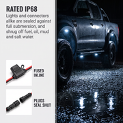 Lightfox RGBW LED Rock Lights - 4 Pack (LF-RL-RGBWx4-VOR)