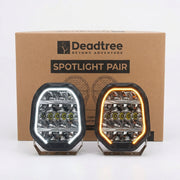 Deadtree 9 inch Pathfinder Spotlights with DRL (ALO-P-R-9-R11Y-AW)
