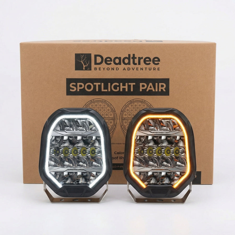 Deadtree 9 inch Pathfinder Spotlights with DRL (ALO-P-R-9-R11Y-AW)