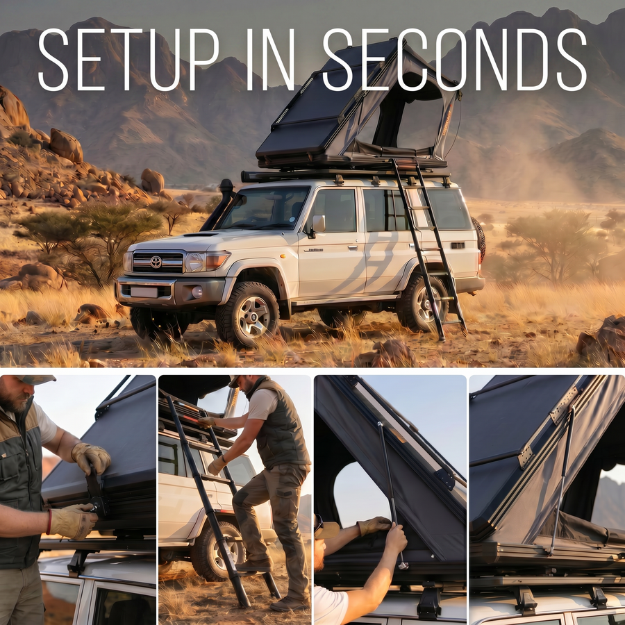 San Hima Kalbarri Gen 2 Hardshell Roof Top Tent With Ladder