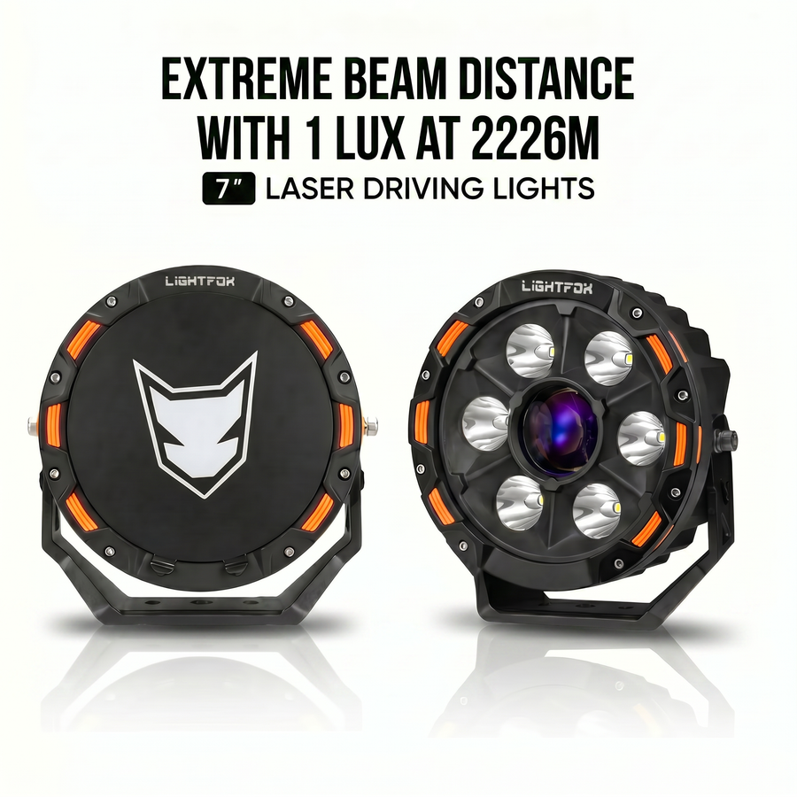 Lightfox 7" LASER LED Driving Spot Light (LF-DL-7LAS*2)