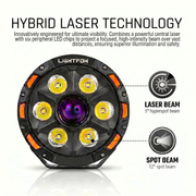 Lightfox 7" LASER LED Driving Spot Light (LF-DL-7LAS*2)