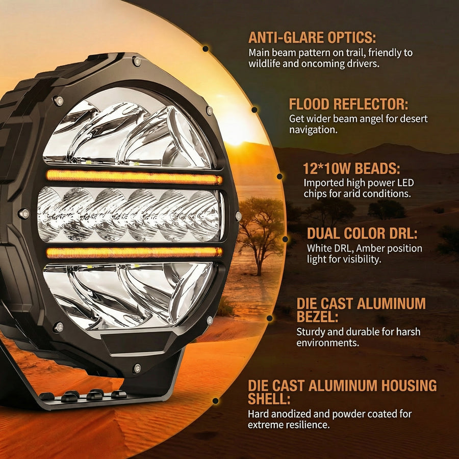 Deadtree 7'' LED 4x4 Spotlights (D090-C)