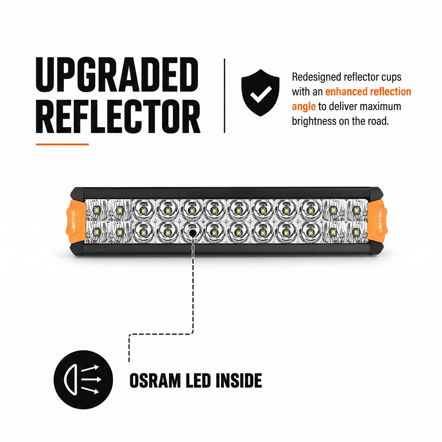 Lightfox 12" Double Row LED Light Bar (LF-LB-12DR)