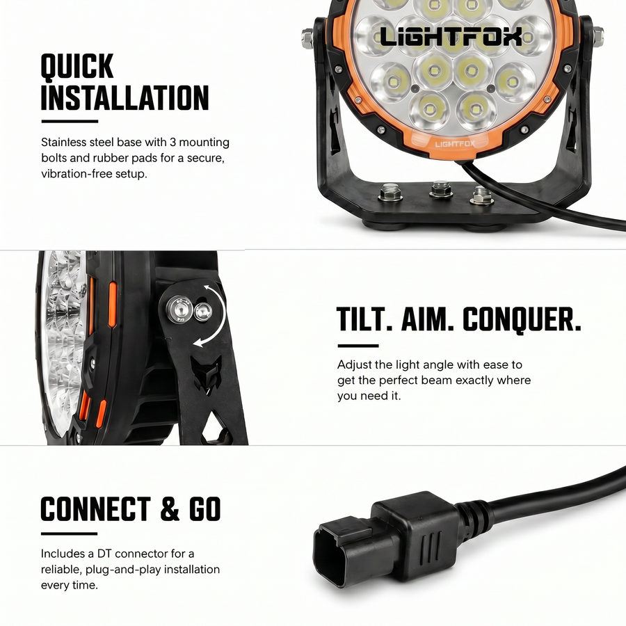 Lightfox 7" LED Driving Spot Light (LF-DL7-PF*2)