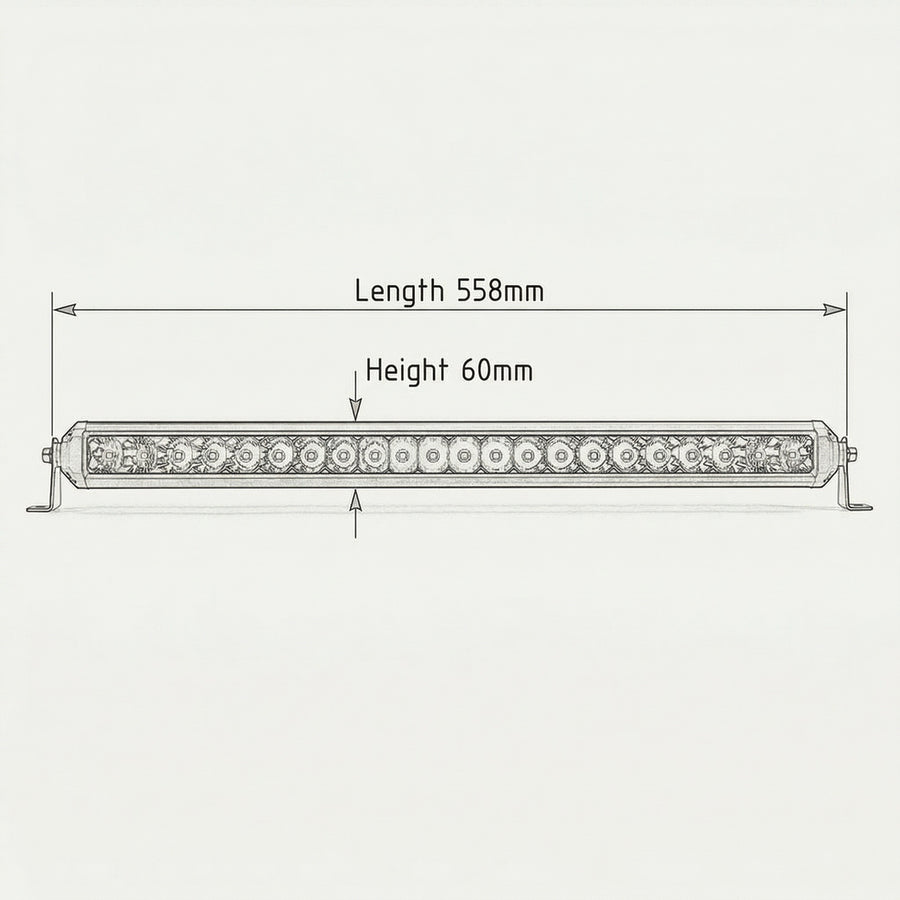 Deadtree D090 Combo — 7" Spotlight Pair + Free 20" Light Bar