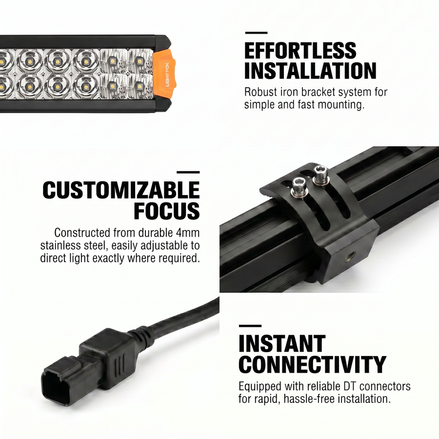 Lightfox 12" Double Row LED Light Bar (LF-LB-12DR)