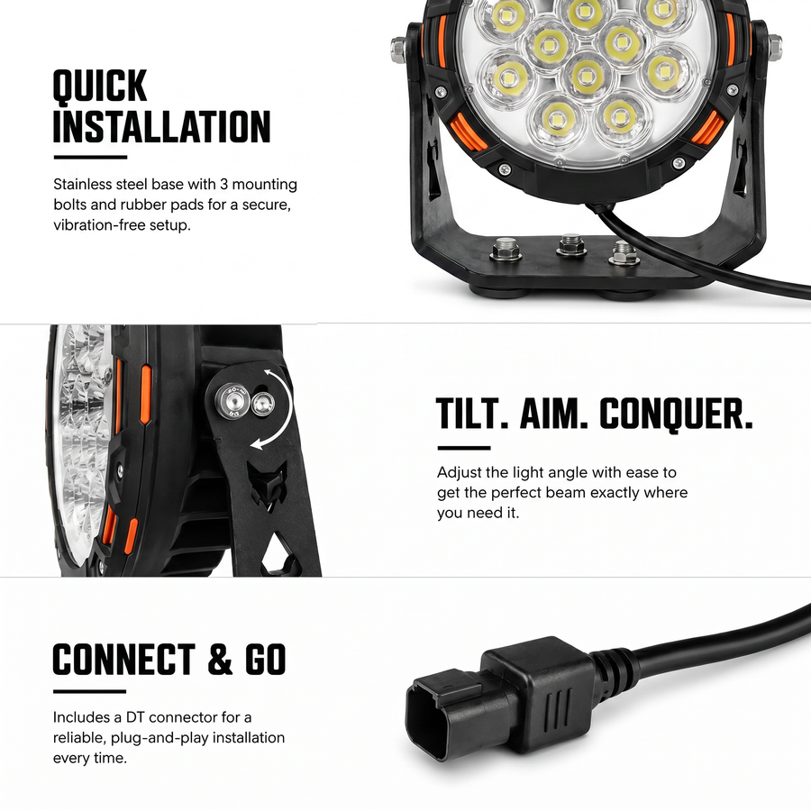 Lightfox 7" LED Driving Spot Light (DL-LED3-LF-UFA*2)