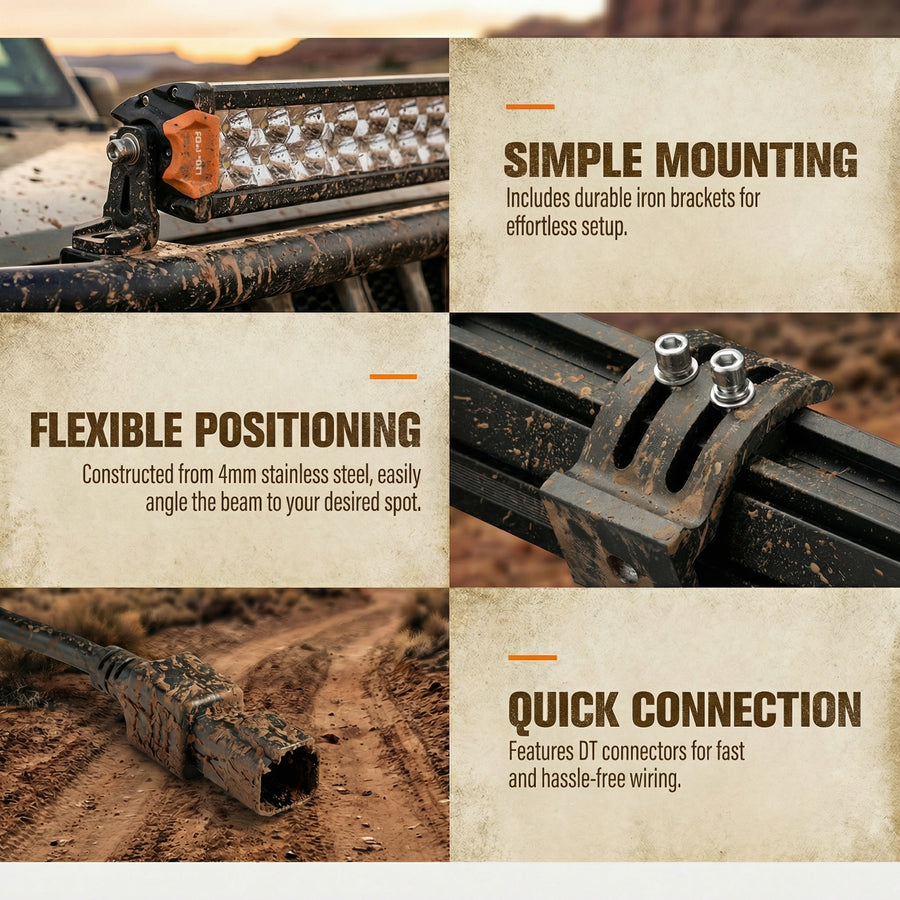 Lightfox 12" Double Row LED Light Bar (LF-LB-12DR)