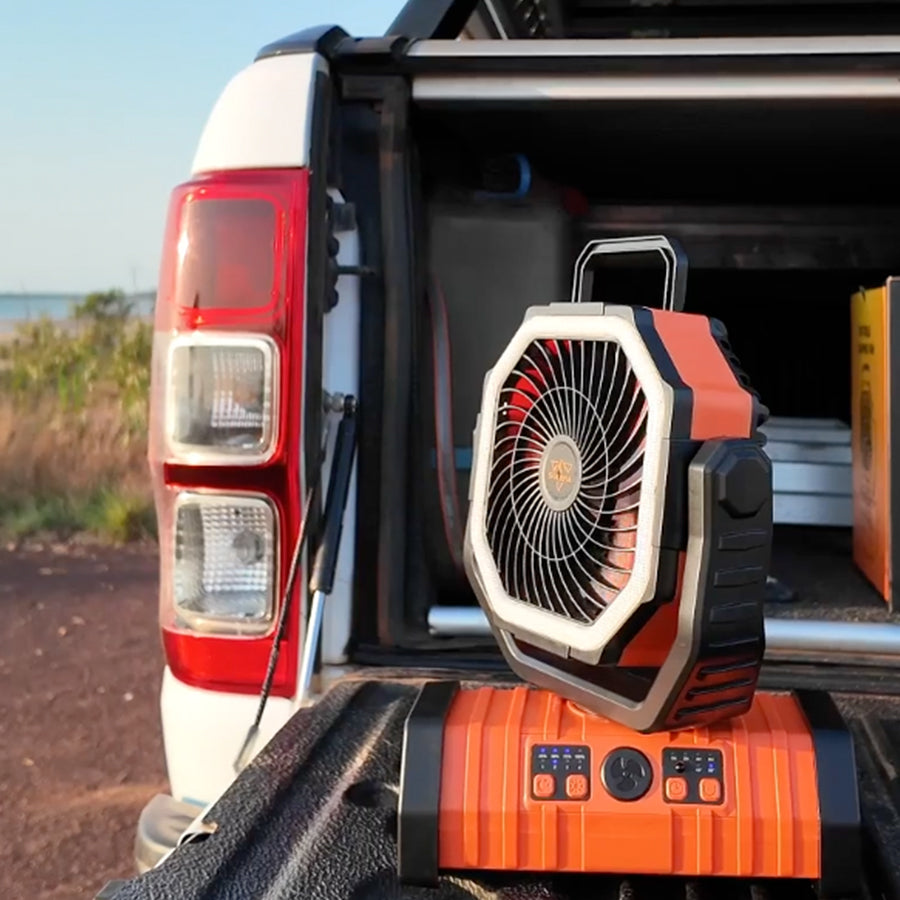 San Hima 20000 mAh Portable LED Camping Fan with Powerbank