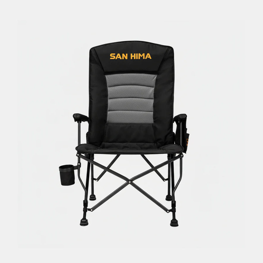 San Hima Folding Camping Chair Thick Padding Recliner