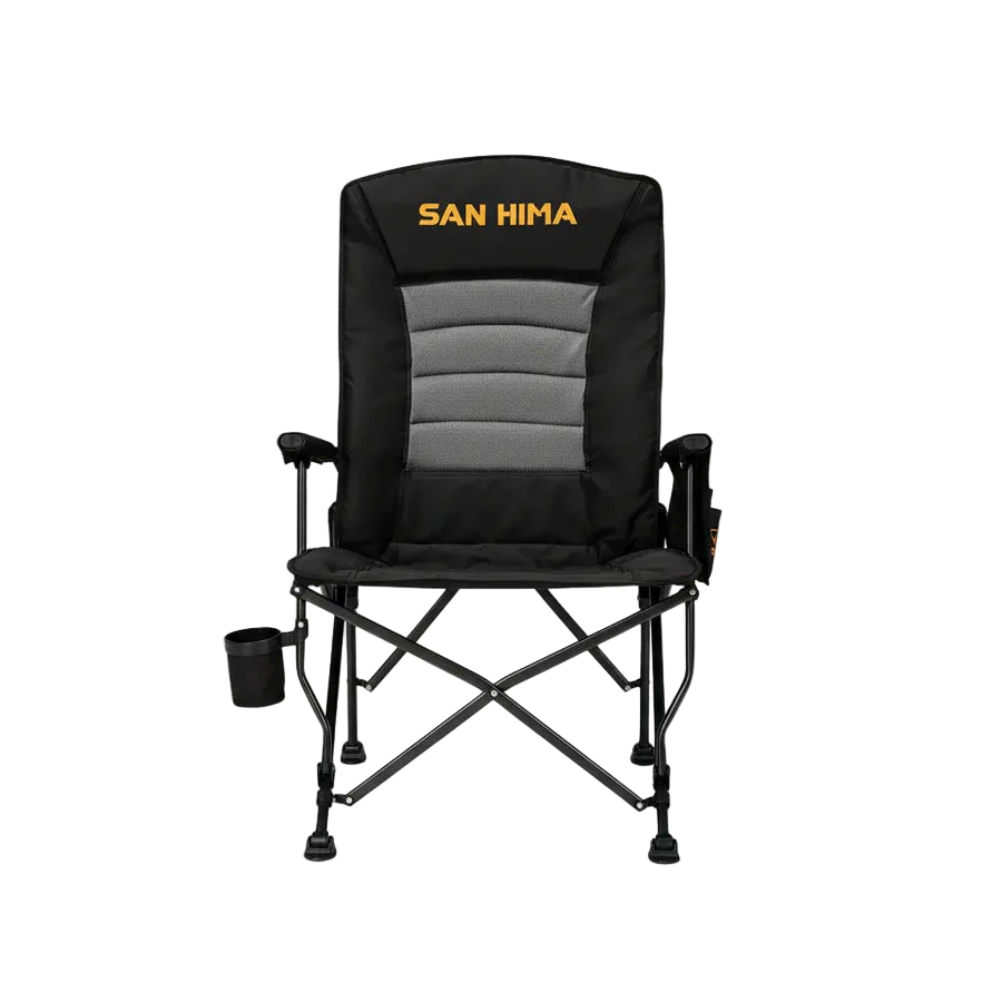 San Hima Folding Camping Chair Thick Padding Recliner